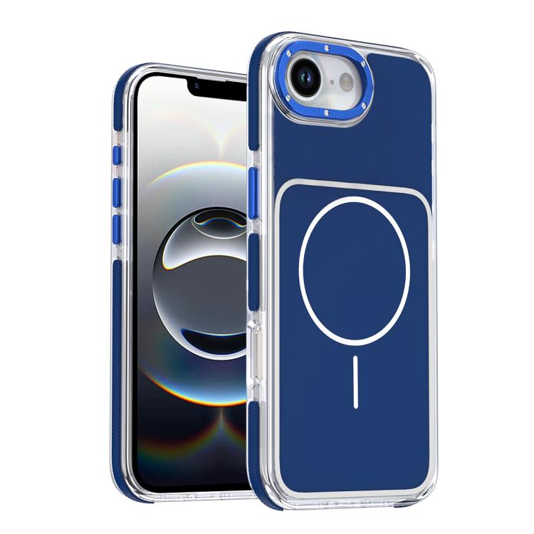 For iPhone 16e / 17e Vibrant Dual-color TPU + Acrylic Magnetic Phone Case