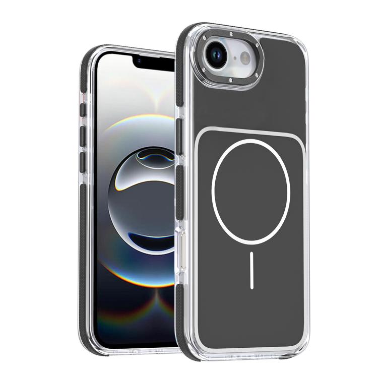 For iPhone 16e / 17e Vibrant Dual-color TPU + Acrylic Magnetic Phone Case