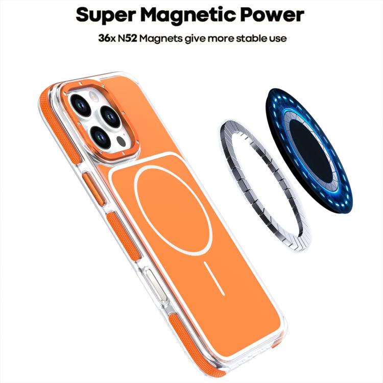 For iPhone 16 Pro Max Vibrant Dual-color TPU + Acrylic Magnetic Phone Case