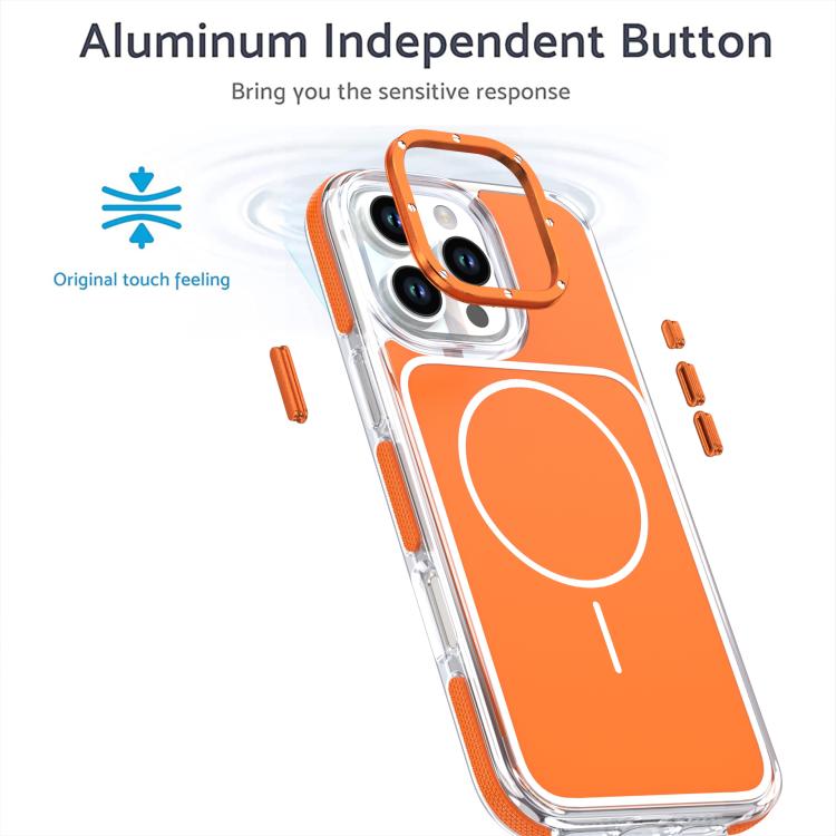 For iPhone 16 Pro Max Vibrant Dual-color TPU + Acrylic Magnetic Phone Case