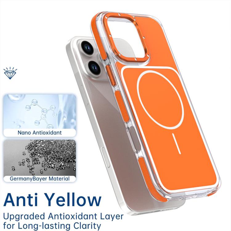 For iPhone 16 Pro Max Vibrant Dual-color TPU + Acrylic Magnetic Phone Case
