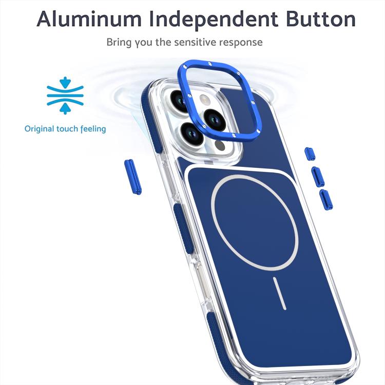 For iPhone 16 Pro Max Vibrant Dual-color TPU + Acrylic Magnetic Phone Case