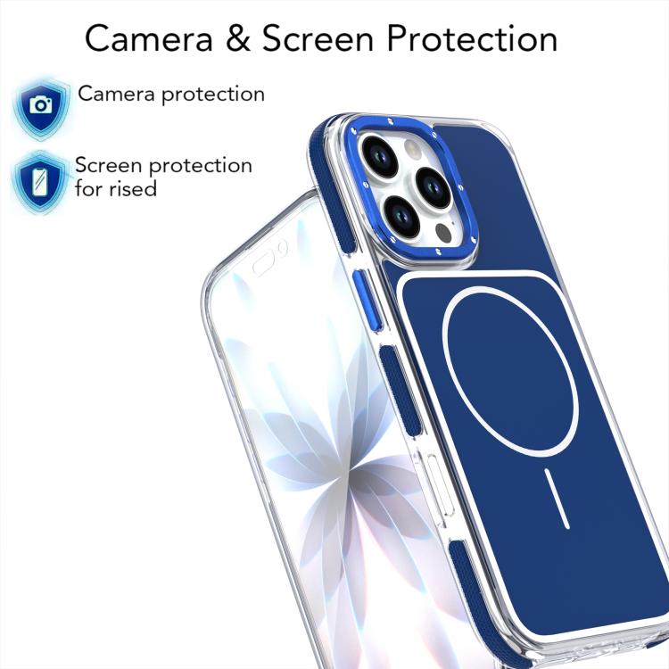 For iPhone 16 Pro Max Vibrant Dual-color TPU + Acrylic Magnetic Phone Case