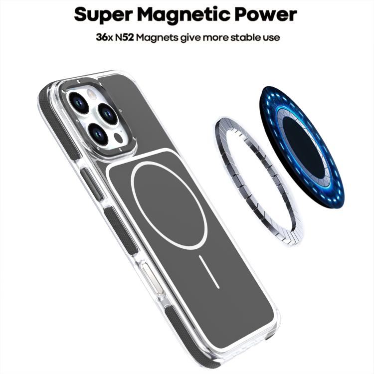 For iPhone 16 Pro Max Vibrant Dual-color TPU + Acrylic Magnetic Phone Case