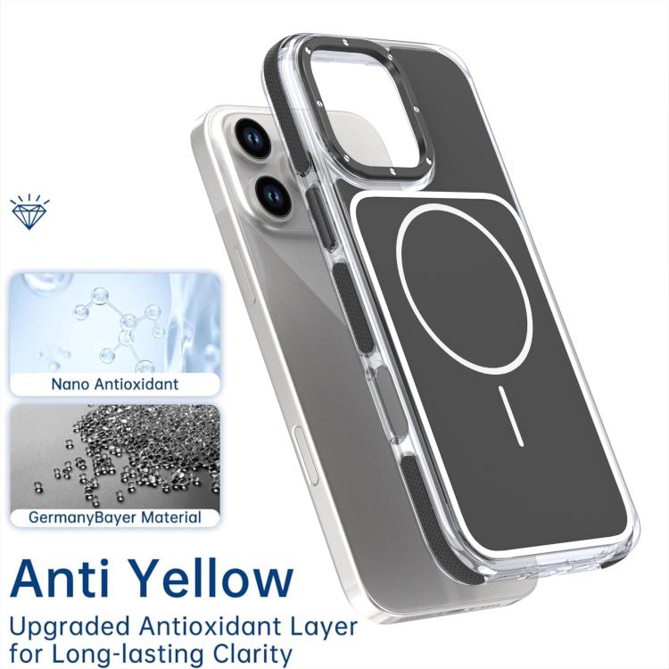 For iPhone 16 Pro Max Vibrant Dual-color TPU + Acrylic Magnetic Phone Case