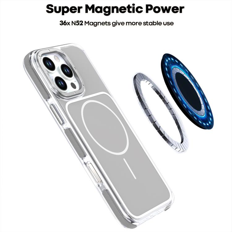 For iPhone 16 Pro Max Vibrant Dual-color TPU + Acrylic Magnetic Phone Case