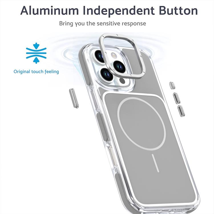 For iPhone 16 Pro Max Vibrant Dual-color TPU + Acrylic Magnetic Phone Case