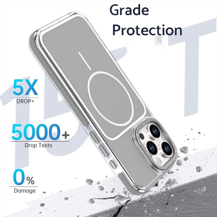 For iPhone 16 Pro Max Vibrant Dual-color TPU + Acrylic Magnetic Phone Case