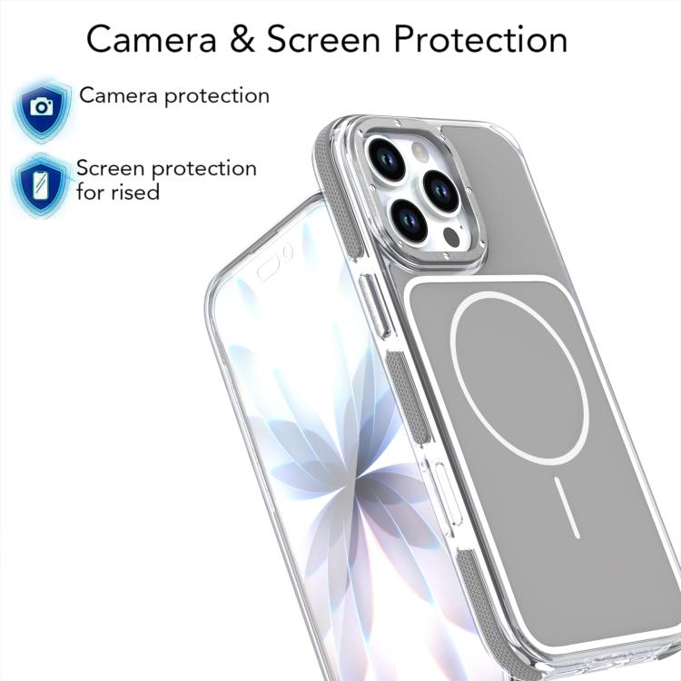 For iPhone 16 Pro Max Vibrant Dual-color TPU + Acrylic Magnetic Phone Case