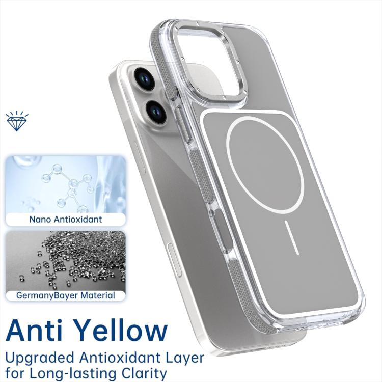For iPhone 16 Pro Max Vibrant Dual-color TPU + Acrylic Magnetic Phone Case