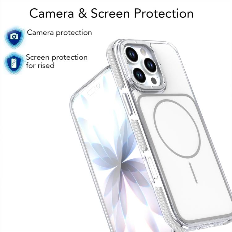 For iPhone 16 Pro Max Vibrant Dual-color TPU + Acrylic Magnetic Phone Case