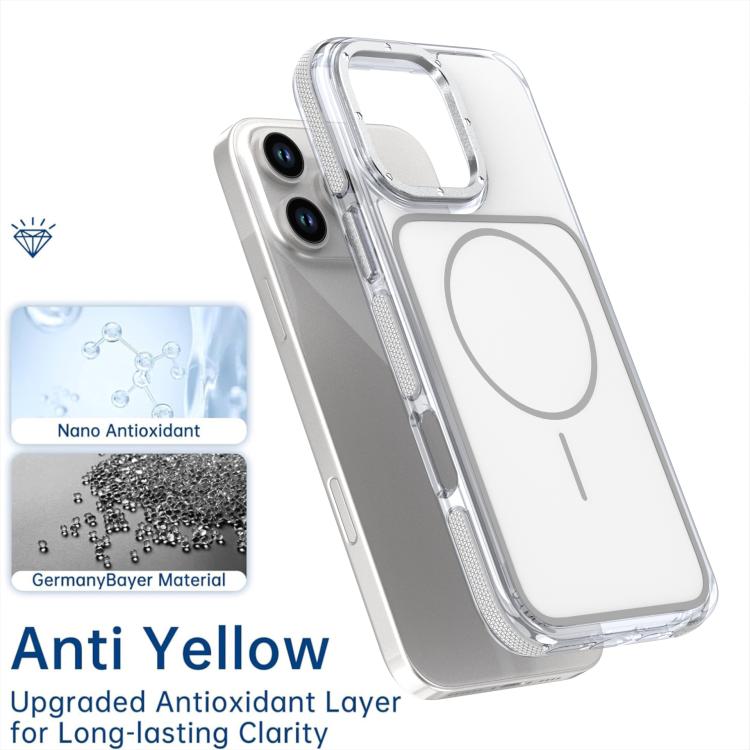 For iPhone 16 Pro Max Vibrant Dual-color TPU + Acrylic Magnetic Phone Case