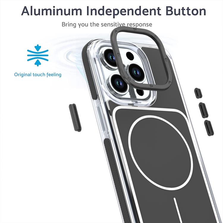 For iPhone 15 Pro Max Vibrant Dual-color TPU + Acrylic Magnetic Phone Case