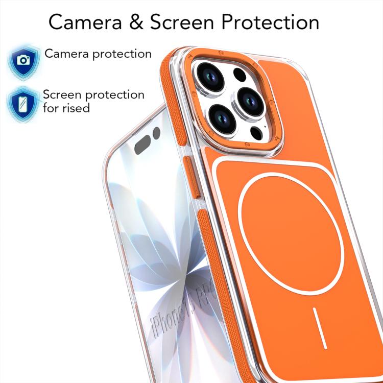For iPhone 15 Pro Vibrant Dual-color TPU + Acrylic Magnetic Phone Case