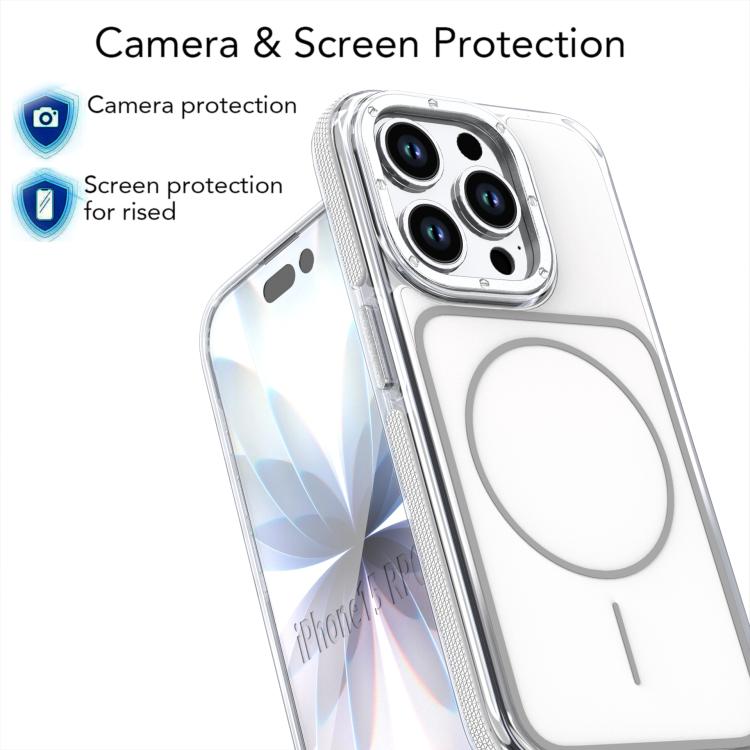 For iPhone 15 Plus Vibrant Dual-color TPU + Acrylic Magnetic Phone Case