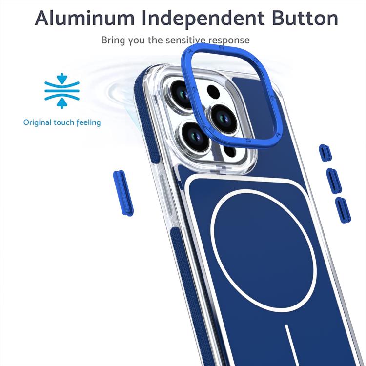 For iPhone 15 Vibrant Dual-color TPU + Acrylic Magnetic Phone Case