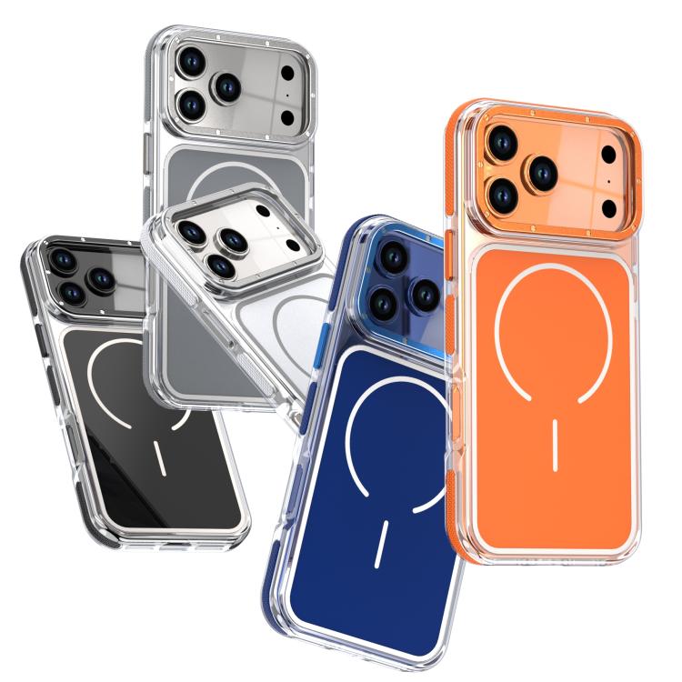 For iPhone 14 Plus Vibrant Dual-color TPU + Acrylic Magnetic Phone Case