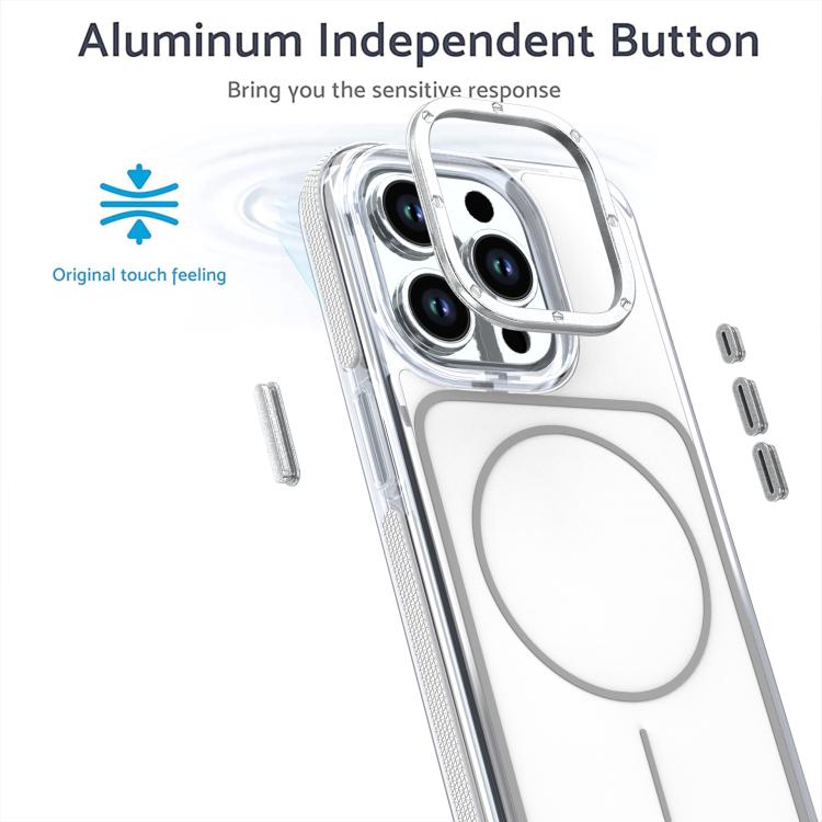 For iPhone 14 Plus Vibrant Dual-color TPU + Acrylic Magnetic Phone Case