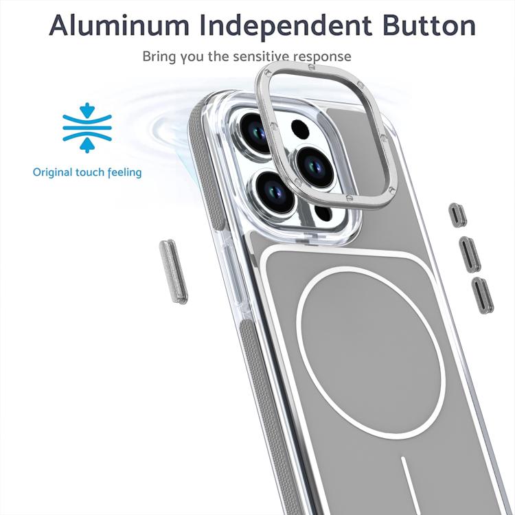 For iPhone 14 Pro Max Vibrant Dual-color TPU + Acrylic Magnetic Phone Case