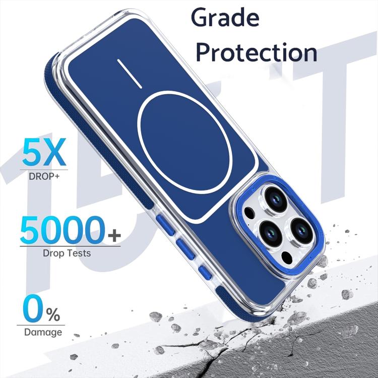 For iPhone 13 Pro Max Vibrant Dual-color TPU + Acrylic Magnetic Phone Case