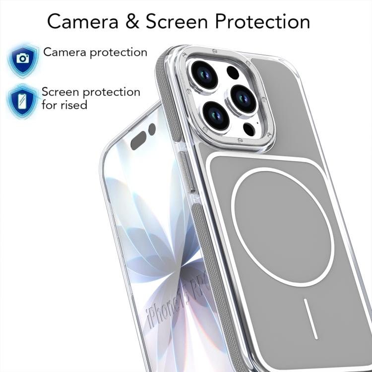 For iPhone 13 Pro Max Vibrant Dual-color TPU + Acrylic Magnetic Phone Case