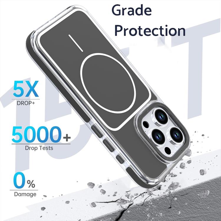 For iPhone 12 Vibrant Dual-color TPU + Acrylic Magnetic Phone Case