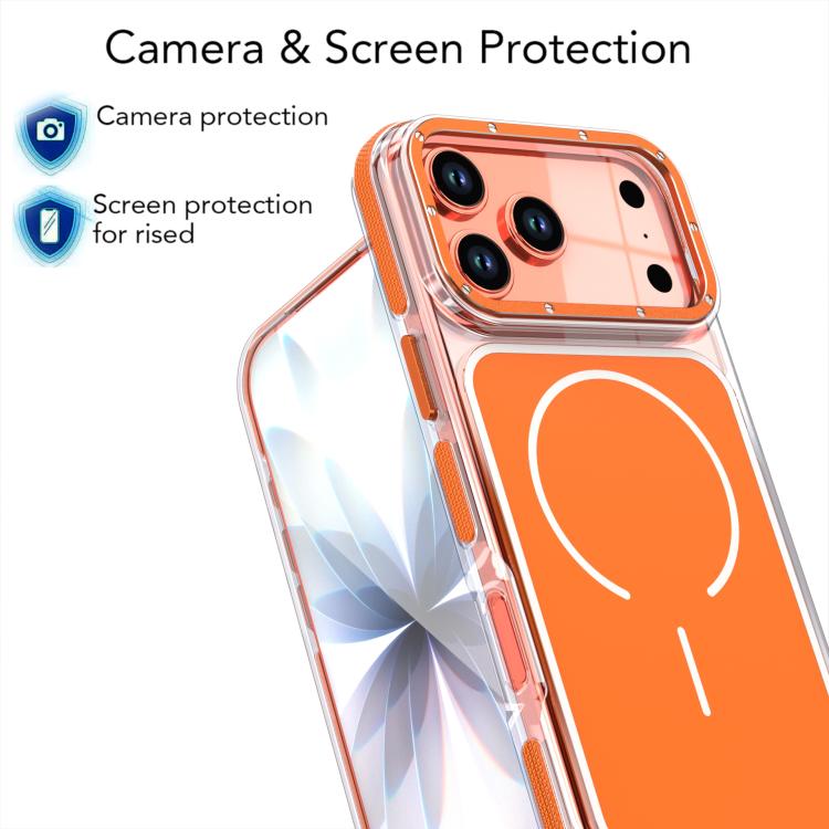 For iPhone 16e / 17e Vibrant Dual-color TPU + Acrylic Magnetic Phone Case