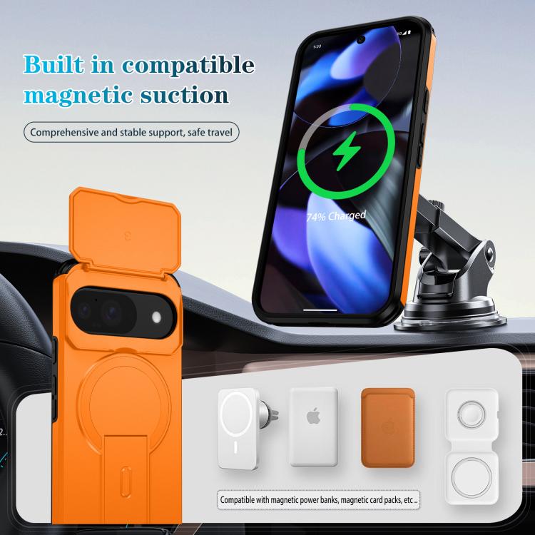 For Google Pixel 10 / 10 Pro / 9 / 9 Pro Sliding Camshield MagSafe Holder Phone Case