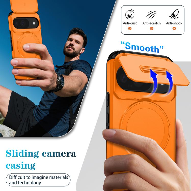 For Google Pixel 10 / 10 Pro / 9 / 9 Pro Sliding Camshield MagSafe Holder Phone Case
