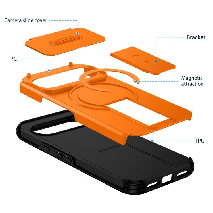 For Google Pixel 10 / 10 Pro / 9 / 9 Pro Sliding Camshield MagSafe Holder Phone Case