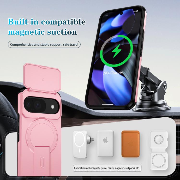 For Google Pixel 10 / 10 Pro / 9 / 9 Pro Sliding Camshield MagSafe Holder Phone Case