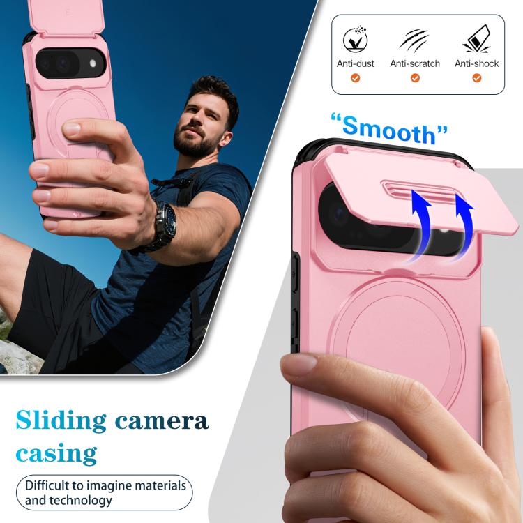 For Google Pixel 10 / 10 Pro / 9 / 9 Pro Sliding Camshield MagSafe Holder Phone Case