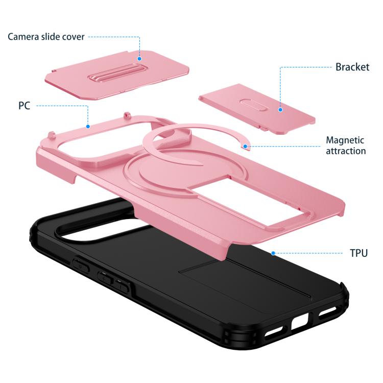 For Google Pixel 10 / 10 Pro / 9 / 9 Pro Sliding Camshield MagSafe Holder Phone Case