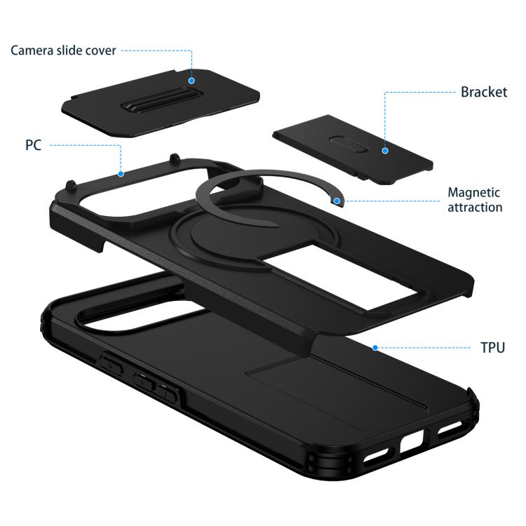 For Google Pixel 10 / 10 Pro / 9 / 9 Pro Sliding Camshield MagSafe Holder Phone Case