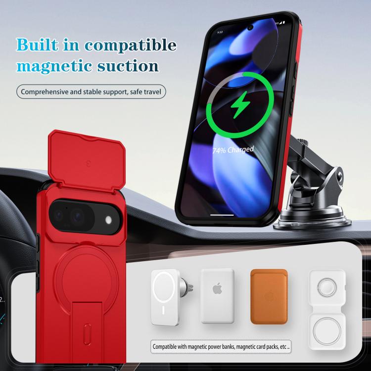 For Google Pixel 10 / 10 Pro / 9 / 9 Pro Sliding Camshield MagSafe Holder Phone Case