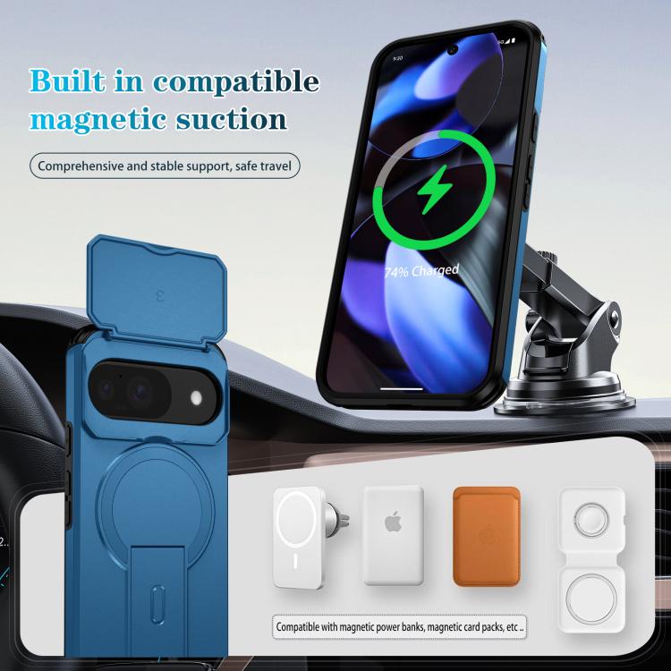 For Google Pixel 10 / 10 Pro / 9 / 9 Pro Sliding Camshield MagSafe Holder Phone Case