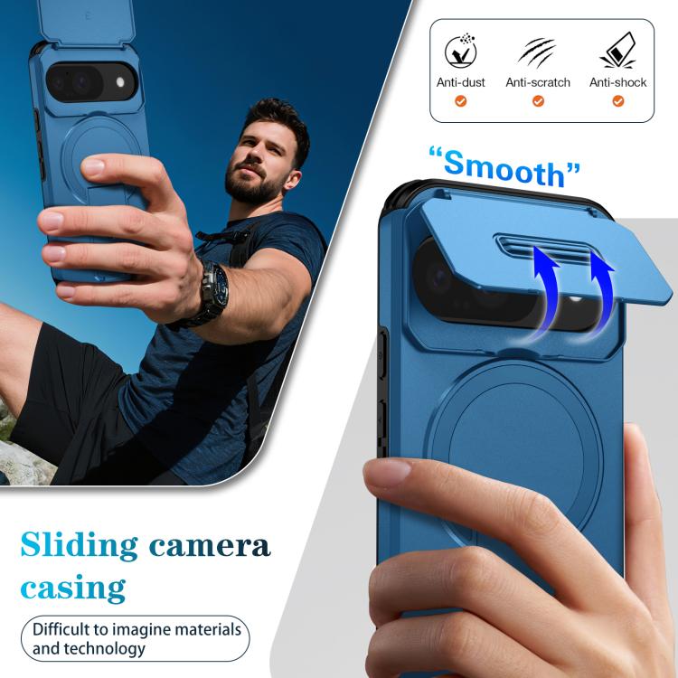 For Google Pixel 10 / 10 Pro / 9 / 9 Pro Sliding Camshield MagSafe Holder Phone Case