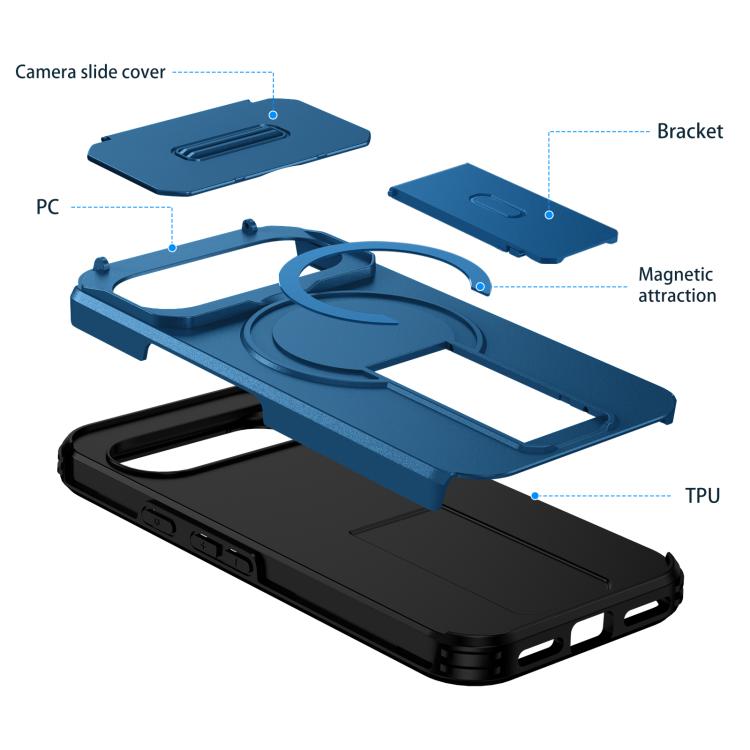 For Google Pixel 10 / 10 Pro / 9 / 9 Pro Sliding Camshield MagSafe Holder Phone Case