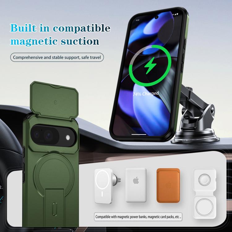 For Google Pixel 10 / 10 Pro / 9 / 9 Pro Sliding Camshield MagSafe Holder Phone Case
