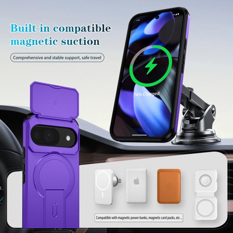 For Google Pixel 10 / 10 Pro / 9 / 9 Pro Sliding Camshield MagSafe Holder Phone Case