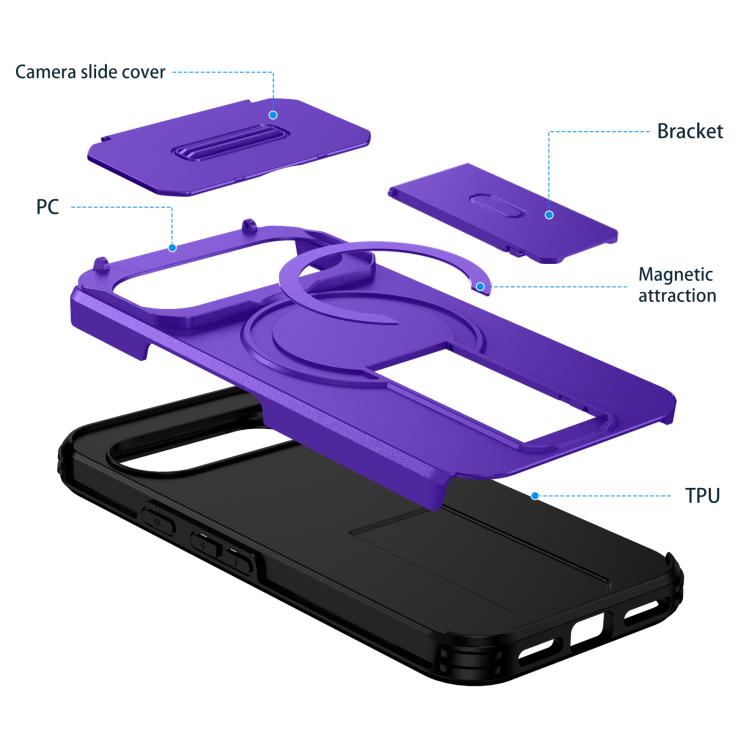 For Google Pixel 10 / 10 Pro / 9 / 9 Pro Sliding Camshield MagSafe Holder Phone Case