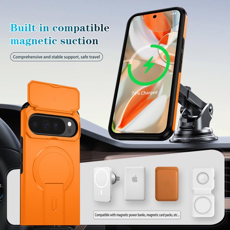 For Google Pixel 10 Pro XL / 9 Pro XL Sliding Camshield MagSafe Holder Phone Case