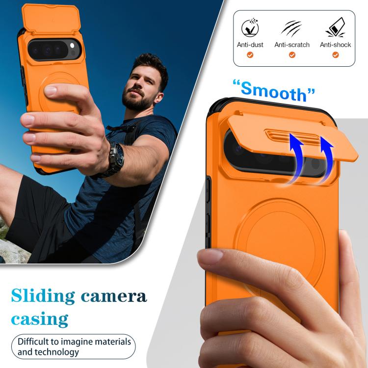 For Google Pixel 10 Pro XL / 9 Pro XL Sliding Camshield MagSafe Holder Phone Case