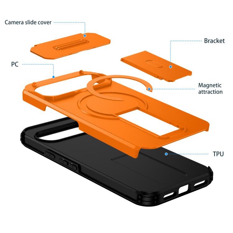 For Google Pixel 10 Pro XL / 9 Pro XL Sliding Camshield MagSafe Holder Phone Case