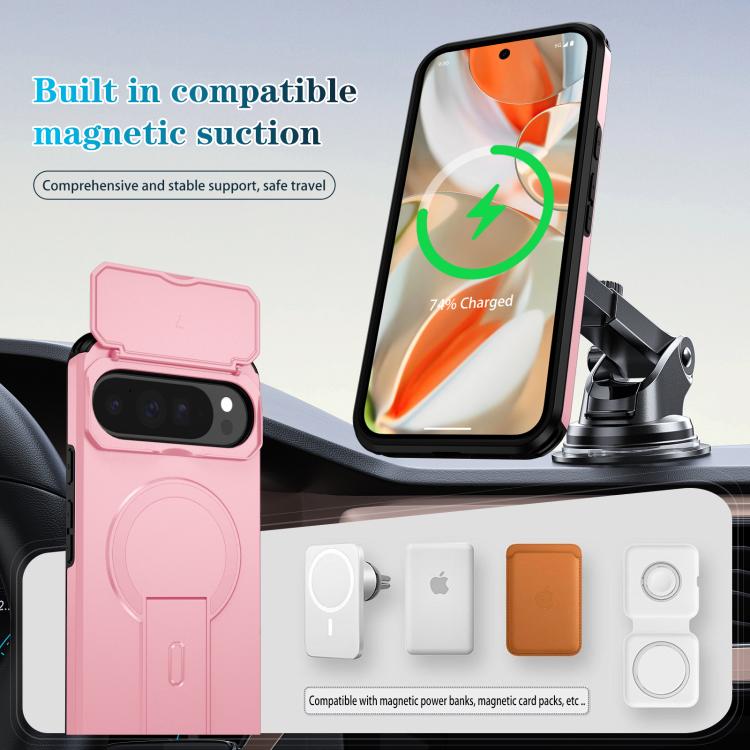 For Google Pixel 10 Pro XL / 9 Pro XL Sliding Camshield MagSafe Holder Phone Case