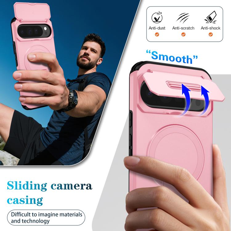 For Google Pixel 10 Pro XL / 9 Pro XL Sliding Camshield MagSafe Holder Phone Case