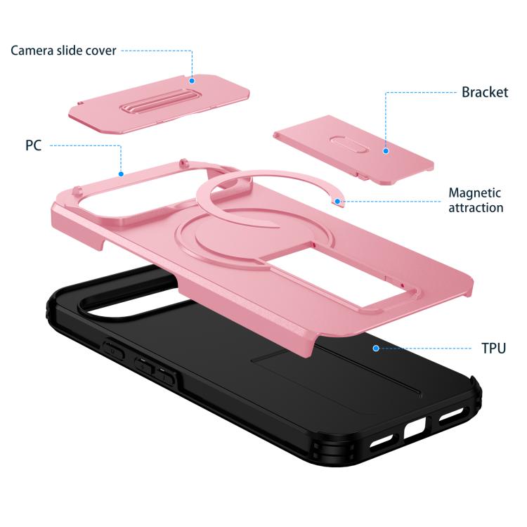 For Google Pixel 10 Pro XL / 9 Pro XL Sliding Camshield MagSafe Holder Phone Case