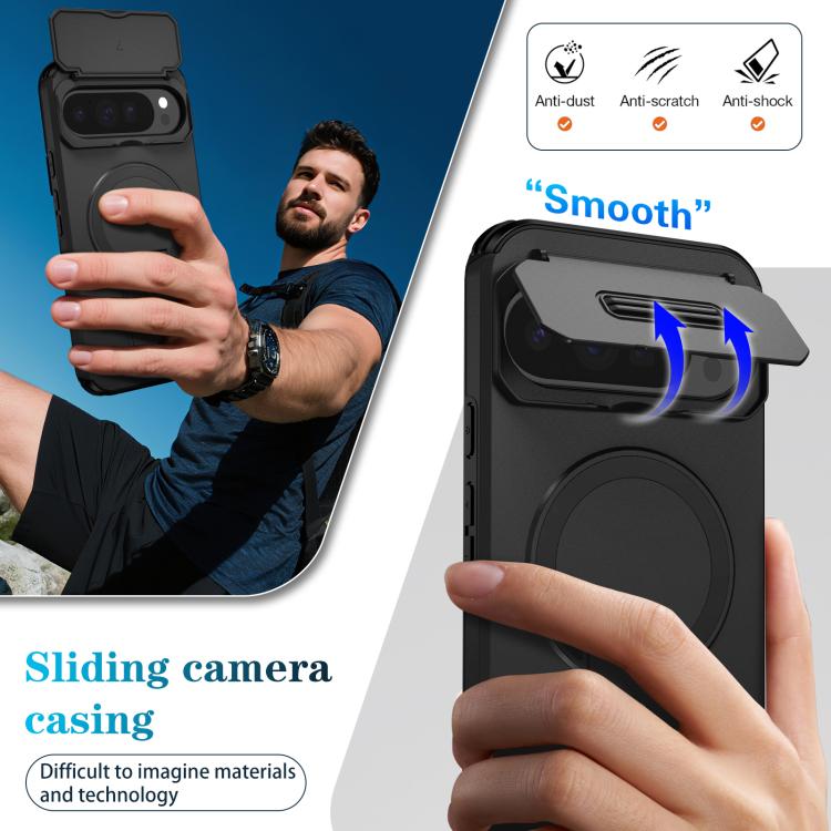 For Google Pixel 10 Pro XL / 9 Pro XL Sliding Camshield MagSafe Holder Phone Case