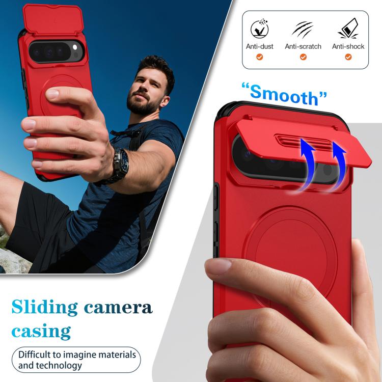 For Google Pixel 10 Pro XL / 9 Pro XL Sliding Camshield MagSafe Holder Phone Case
