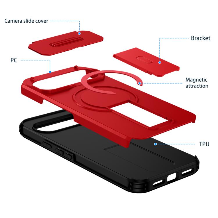For Google Pixel 10 Pro XL / 9 Pro XL Sliding Camshield MagSafe Holder Phone Case